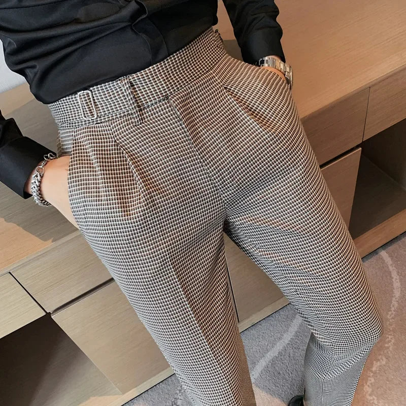 Men Suit Pants 2023 New British Style Business Casual Solid Slim Fit Straight Dress Pants for Men Formal Trousers Men Clothing