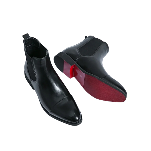 Winston® Botines Chelsea – Punta Fina, Suela Roja