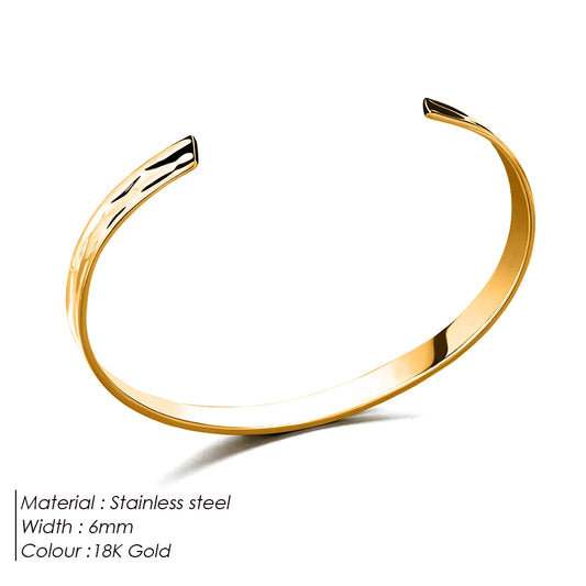 Alfie® Brazalete Cuff Acero 6MM Hombre