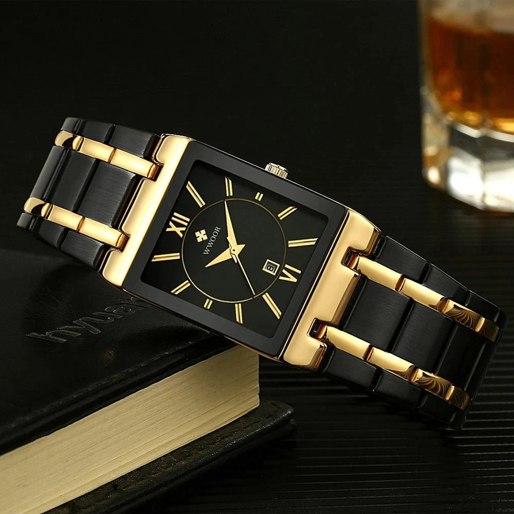 2024 Fashion Mens Watches Top Brand Luxury Wrist Watch Quartz Square Waterproof Geneva Design Mens Clock Relogio Masculino